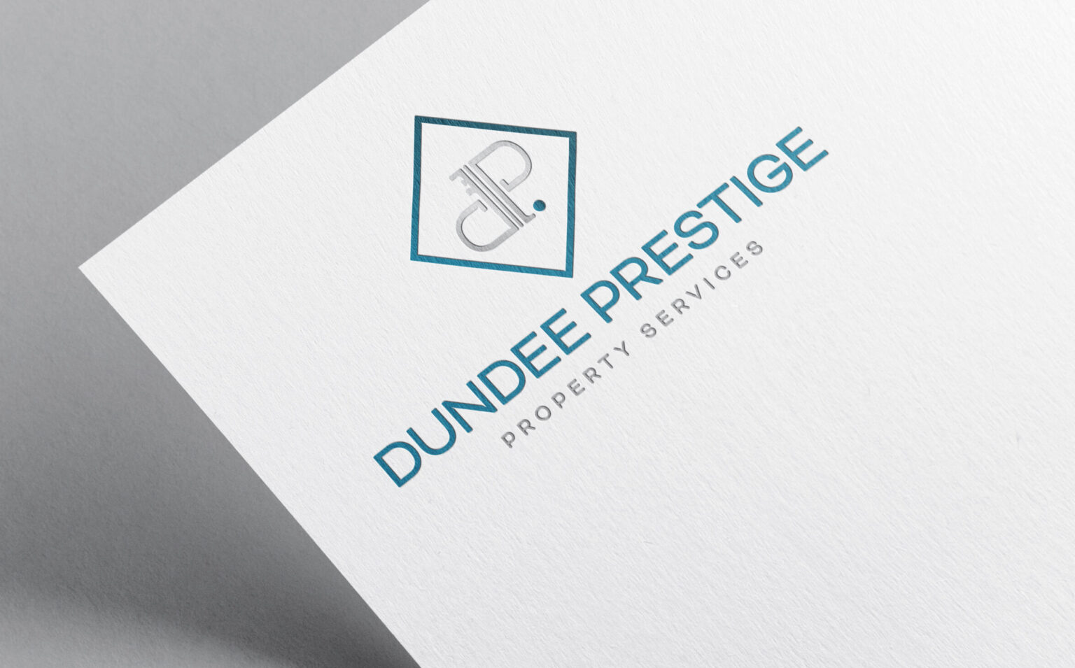 Dundee Prestige Property Services logo designed by Faeble Arts. Graphic designer for Dundee and Angus, based in Forfar.